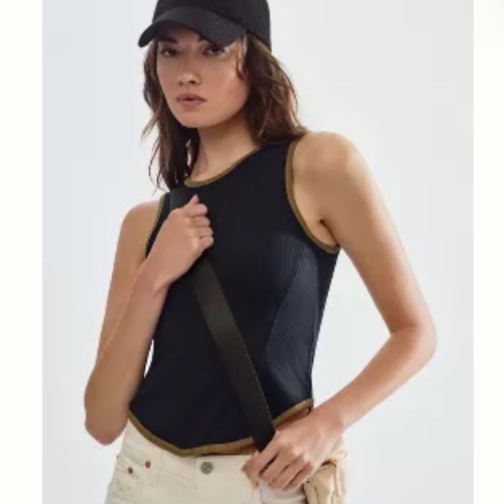 Brand New DAILY PRACTICE BY ANTHROPOLOGIE RIBBED TANK